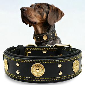 Luxury Leather <b>Braided</b> Dogs pet Collars providing comfort strength and fashionable everyday wear for sale in low price - Product Image 4