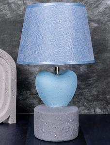 Modern heart shape Resin Table Lamp with Beige Linen Drum Shade Warm White Light for Bedroom <b>Decorative</b> <b>Lighting</b> - Product Image 3