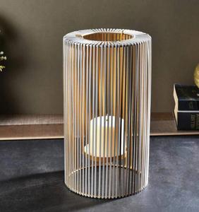 Cylindrical <b>Brass</b> <b>Lantern</b> Candle Holder Heat Resistant Home Decoration Modern Design - Product Image 1