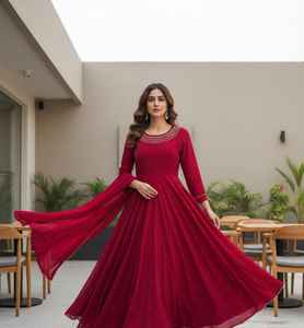 Traje Pakistaní, Vestido para Mujer Estilo Indio, Vestido Musulmán para Mujer, Material de Calidad de Exportación - Product Image 3