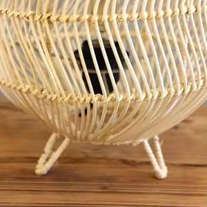 Pot de fleurs et support en rotin naturel / bambou / jacinthe d'eau / herbe de mer, décoration intérieure rustique artisanale moderne - Product Image 3