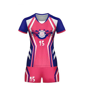 Custom Men's <b>Volleyball</b> Team Uniform Jersey Shorts <b>Set</b> Sublimation Printed Custom Team Name Elastic Waist Quick Dry 100% - Product Image 2