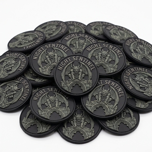 Parches de PVC Night Sentinel al por mayor, insignias góticas de gargoyle, emblemas redondos de silicona para ropa urbana, directo de fábrica - Product Image 1