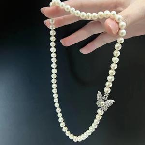 Collier en perles baroques rétro 2025 avec une touche haut de gamme, collier pendentif clavicule de luxe léger, accessoire de mode - Product Image 2