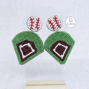 Beaded Parrot Bird <b>Earrings</b> with Glass Beads and Cotton Customized Color Handmade Embellished <b>Stud</b> <b>Earrings</b> From BaubleBar - Product Image 4