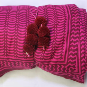 Paréo de plage imprimé rayé 2-en-1 : Écharpe en polyester et coton côté avant, serviette côté arrière - Product Image 1