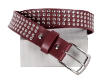 Ceinture en cuir véritable gaufré croco personnalisée avec clous, boucle sur mesure, marque privée, OEM, vente en gros, style punk urbain