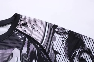 Premium Quality BJJ MMA Rash Guard Sublimation Compression Tights Shirt Set Customized Printed Long Sleeve Men's and Women - Product Image 3