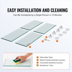 Braciere a Gas Quadrato con Protezione Antivento in Vetro Temperato Trasparente 15 X 15 X 7 Pollici, Spessore 0,31 Pollici - Product Image 4