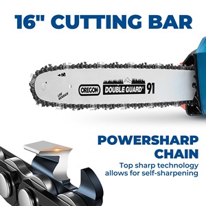 เลื่อยโซ่ไฟฟ้าไร้สายขนาด 16 นิ้ว พร้อมแบตเตอรี่ 7.5 แอมป์ชั่วโมง และอุปกรณ์ชาร์จ - Product Image 3