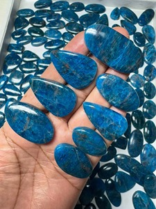 Apatite bleue naturelle en vrac, prix de gros, lot de cabochons d'apatite naturelle pour la fabrication de bijoux - Product Image 4