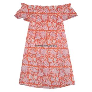 Vestido de Fiesta Estampado de Alta Calidad para Niñas, Vestido Casual con Hombros Descubiertos para Mujer - Product Image 1