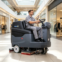 Autolaveuse autoportée à double brosse de 850 mm avec une pression de brosse élevée de 65 kg pour le nettoyage des ateliers