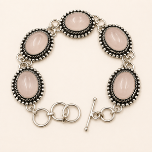 Pulsera de Piedras Preciosas Hecha a Mano, Plateada, Estilo Boho Vintage, Ajustable, Joyería de Moda para Mujer, Precio al por Mayor - Product Image 4