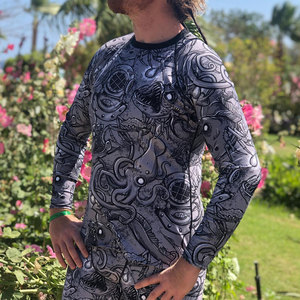 เสื้อผ้ารัดรูปสวมใส่สบายสำหรับวิ่งและออกกำลังกาย ชุดป้องกันผิวจากแสงแดด ทนทาน เหมาะสำหรับการฝึกซ้อม สำหรับผู้ชายและผู้หญิง - Product Image 3