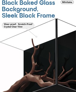 Glass Fish Tank Kit, 5 Gallon Betta Fish Tank <b>Aquarium</b> Starter Kit with Filter, Lights, <b>Lid</b>, for Betta, Goldfish, Small Fish - Product Image 2