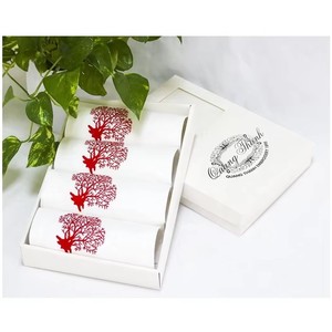 Serviettes de table carrées en coton brodé motif corail rouge, personnalisables en gros, pour décoration de table élégante, maison, mariage, fêtes - Product Image 4