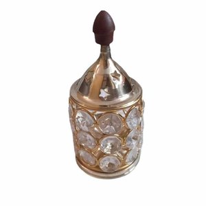 Lámpara de aceite india de latón para Diwali Akhand Jyoti Pooja con vidrio para uso doméstico y en templos a precio mayorista y directo de fábrica. - Product Image 5