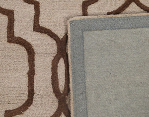 Beige and chocolate hand tufted wool high quality modern pattern handmade Eco friendly rug <b>for</b> Living room kids hotels office - Product Image 2