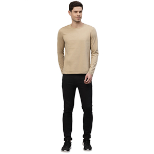 Chemise en coton tricoté à manches longues pour homme, couleur unie, décontractée, respirante, pour l'automne - Product Image 1