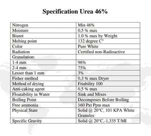 Fertilizante de Urea 46, Urea 46%N, Nitrógeno 46-0-0, Fertilizante de Urea en Bolsas a Granel de 50 kg y 1000 kg - Product Image 6