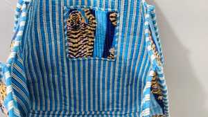 Bolsa de Mano de Algodón con Estampado de Tigre Colorido, Estilo Bohemio, Abierta, para la Playa, para Mujer, Moda de Verano - Product Image 2