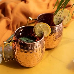 Pure Copper Moscow Mule <b>Mugs</b> Crafted For Refreshing Drinks Elegant Barware For Home Kitchen And Daily Entertaining - Product Image 3