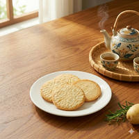 Atela Potato Cracker 150g, craquelins ronds croustillants au goût de pomme de terre, saveur sucrée, offre en gros ODM OEM, échantillon gratuit