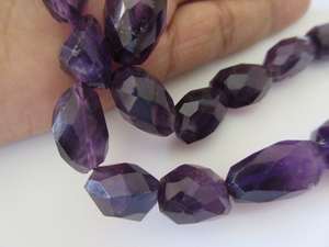 Cuentas de Amatista al por Mayor, Cuentas de Piedras Preciosas Facetadas Ovaladas, para la Fabricación de Joyas, Hilo de Piedras Naturales - Product Image 2