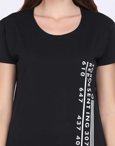 เสื้อยืดลำลองพิมพ์ลายสำหรับผู้หญิงออโรร่าเบลนด์เสื้อผ้าผ้าฝ้ายเนื้อนุ่มสวมใส่สบาย - Product Image 1