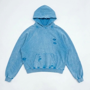 STAR SPEED Sweat-shirts à capuche courts épais effet vieilli, 100% Coton, Coupe Oversize, Unisexe, Décontracté, Vierge pour personnalisation, Vente en gros - Product Image 1