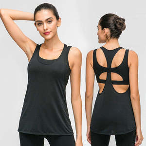 Premium Quality Custom Logo <b>Low</b> Moq Women Scoop Neck Hollow Out Knitted Tank <b>Top</b> Breathable Sporty Regular Length - Product Image 5
