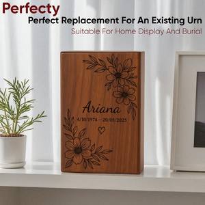 Urna Funeraria de Madera Personalizada, Hecha a Mano, Decorativa, para Entierro, Urnas Conmemorativas para Hombre - Product Image 3