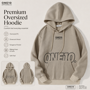 เสื้อฮู้ด ONE10 APPARELS พรีเมียม ทรงปกติ ผ้าฟลีซ ยูนิเซ็กส์ เนื้อผ้านุ่ม สายรูดปรับได้ กระเป๋าจิงโจ้ เหมาะสำหรับใส่ในฤดูหนาว ผลิตจากโพลีเอสเตอร์/คอตตอน - Product Image 1