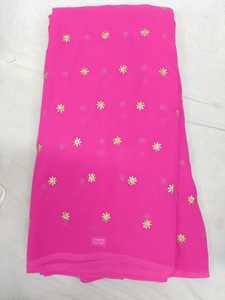 Georgette Sequence Work Fabric 65 GSM 44 Inch Width Sequence Print Embroidery Material for Designer Suits and Boutique Wear - Product Image 2