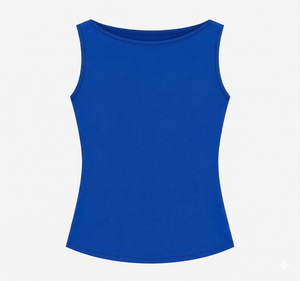 Customized High Quality Women's Boat Neck Tank Tops Summer Solid Knitted Breathable Quick Dry Eco-Friendly Spandex/Cotton Front - Product Image 5