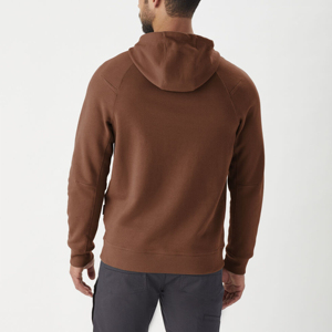 Sweat à capuche oversize style uni pour l'hiver, 100% coton, molleton teint uni, techniques de lavage, sérigraphie en relief, service OEM - Product Image 4