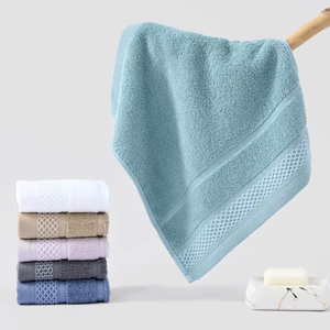 Ensemble de serviettes de bain en coton 100% uni, rectangulaires, pour usage domestique, douces pour la peau, séchage rapide, écologiques, plusieurs options de couleurs, tricotées - Product Image 6