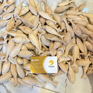 High Quality Wooden Fish Decor Vietnam Handmade Natural Wood Fish Sculpture Bulk Export Supplier - Product Image 4