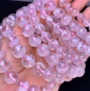 Perles de quartz fantôme Lodolite flocon de neige naturel, perles de quartz de jardin, pierres précieuses en vrac pour la fabrication de bijoux et l'artisanat DIY - Product Image 6