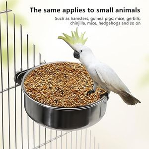 2 petits bols d'alimentation pour oiseaux, coupelles pour alimenter les perroquets, pour vos amis à fourrure! - Product Image 2