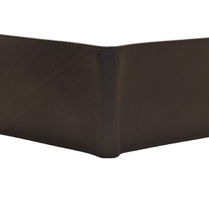 Portefeuille homme en cuir véritable marron, fin, à fermeture pliante, style minimaliste, usage quotidien, bouton pression, pochette à monnaie, doublure en polyester - Product Image 4