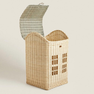 Maisons de jeu en rotin tressé à la main pour le rangement et les jeux des enfants, maison de jeu en bois écologique, vente en gros - Product Image 5
