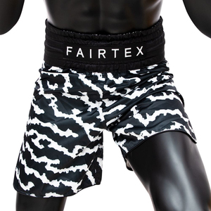Pantalones Cortos Profesionales de Muay Thai Fairtex, Blancos y Negros, Diseño OEM, Sublimación, 100% Poliéster, Pantalones Cortos de Muay Thai MMA - Product Image 1