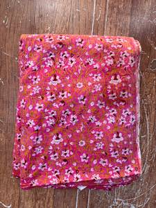 Bolsa de Cosméticos Textil Bordada con Flores Rosas, Estilo Bohemio Mediano, Cierre de Cremallera, Bolsa Multifuncional - Product Image 3