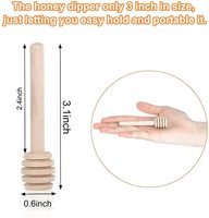Bâtonnets de Miel Ronds en Bois Massif Poli Style Américain Écologiques IBS pour Cadeaux d'Affaires - Vente en Gros