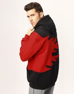 Sweat à capuche oversize confortable pour homme automne-hiver avec logo brodé – Tricoté, chaud, 100 % coton, teint uni - Product Image 3