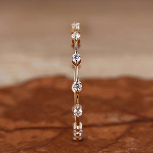 RB GEMS IGI ได้รับการรับรอง CVD HPHT ห้องปฏิบัติการปลูก14K แหวนแต่งงานนิรันดร์แหวนเจ้าหญิงตัดลูกแพร์ Moissanite - Product Image 2
