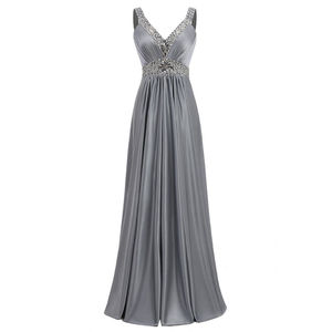 Robe de soirée élégante pour femme, robe de créateur personnalisée, col en V, manches longues, robe de soirée, robe de bal, robe de banquet - Product Image 1