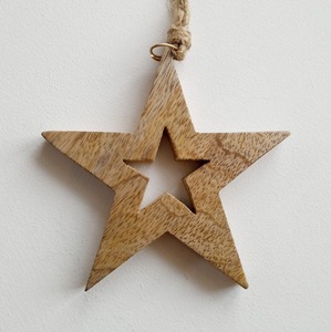 <b>Wooden</b> Star Christmas Hanging <b>Ornaments</b> For Holiday Tree Decoration Festival Party Home Gift Decor - Product Image 4